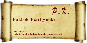 Pottok Kunigunda névjegykártya